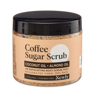 New! Coffee Sugar Body Scrub Coconut & Almond Oil Paraben Free Exfoliating NWT